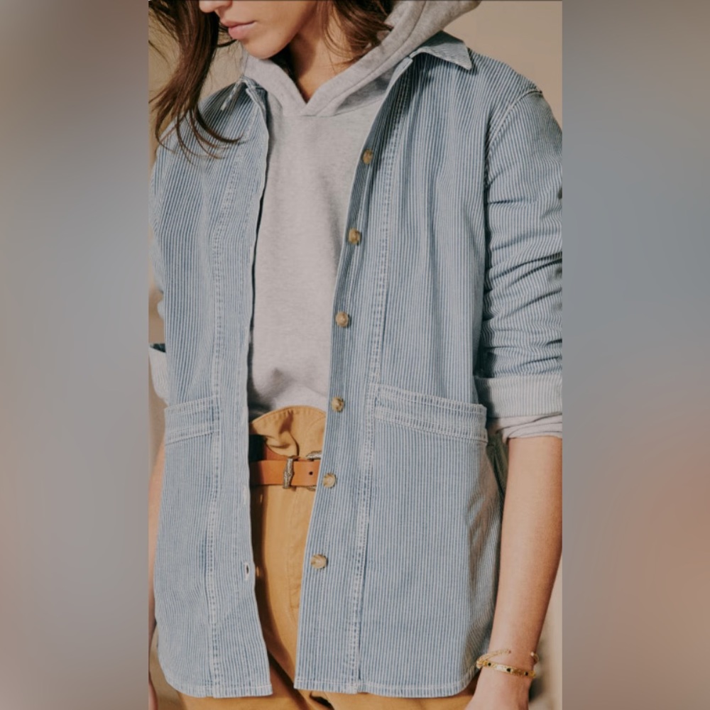 Sezane will stripped Jacket. Size Small